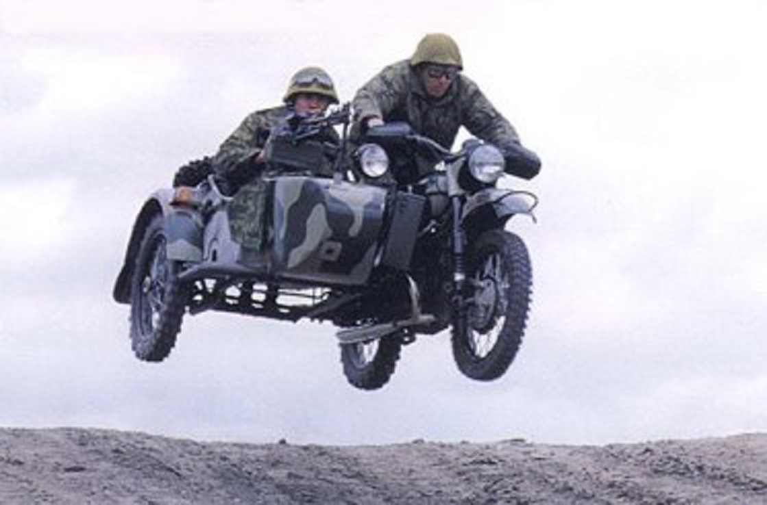 Ural sidecar jump